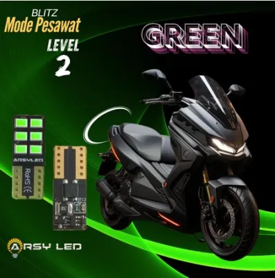 ARSYLED Blitz Mode Pesawat Lampu Plat Nomor Motor Nmax Turbo Neo Aerox Beat Vario old LEVEL 2
