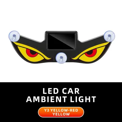 มาใหม่ ไฟตาปีศาจ LED พลังงานแสงอาทิตย์ Solar Warning Light Type-C ติดกระจกรถ ตกแต่งรถยนต์ Evil Eye 1ชิ้น พร้อมส่ง