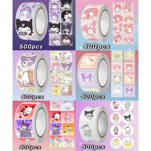 500pcs Sanrio DIY Tapes Label sticker Gift Box Cute Handbook Sealing Decoration For girl