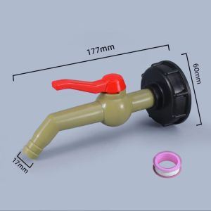 COUPLECOL 1/2 3/4 1" Bộ chuyển đổi thùng nước IBC Sợi thô s60x6 Bền Vòi công tắc ống Có thể tháo rời Đầu nối vòi nước Van nối tưới Dành cho nhà vườn