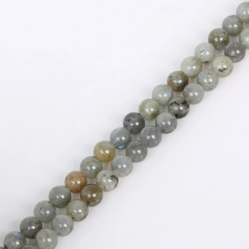 4/6/8/10/12mm White Spectrolite Bead Gem Natural Stone Round Loose Spacer  Beads For Jewelry Making Diy Necklace Bracelet Strand 15''