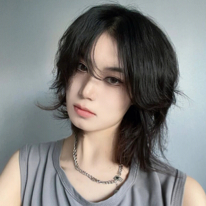 Wigs for men and women handsome wolf tail super A mullet head neutral cold versatile lifelike personalized and fashionable full head cover