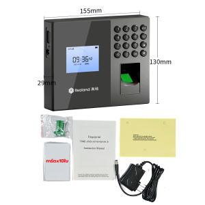 เครื่องสแกนลายนิ้วมือ อ่านบัตร RFID เครื่องสแกนนิ้วมือ ทาบบัตร กดรหัส สำหรับลงเวลาทำงาน แถมบัตร10ใบ