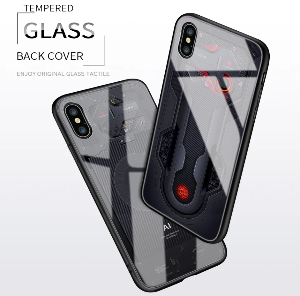 Hontinga For iPhone Plus Plus Case Technology Circuit Board Explorer  Exploration Theme Version Case Tempered Glass Phone Cases Back Cover Casing