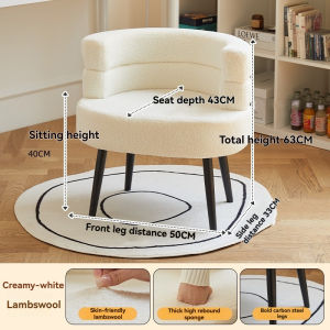 Sofa chair cashmere bedroom chair dressing chair makeup chair back small sofa leisure chair