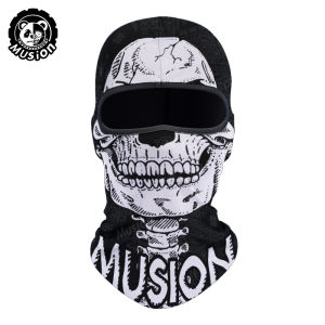 Musion Original Devil Yaksha Full Face Balaclava for Sun Protection Dustproof and Skull Style During Bicycle Rides