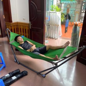 V9 Miễn ship Trọn Bộ khung võng sơn tĩnh điện đen sần  lưới cán thép  rộng rãi thoáng mát 17kg Hot !!!