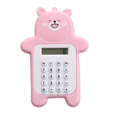 Calculator Mini Portable Motif Bear Kalkulator Portable Mini Beruang Kalkulator Unik Kalkulator 8 Digit Mini Portable