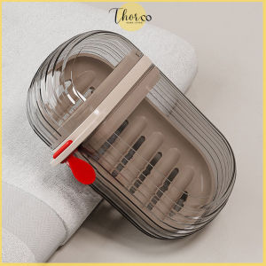 Soap Box Soap Container Soap Rack Travel Portable Mini Soap Box Sealed Drain with Lid Soap Box Transparent Light Luxury High Grade