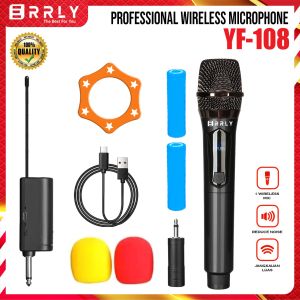 Microphone Wireless ERRLY YF108S UHF Mic Digital Profesional Chargeable Nirkabel Karaoke KTV YF108