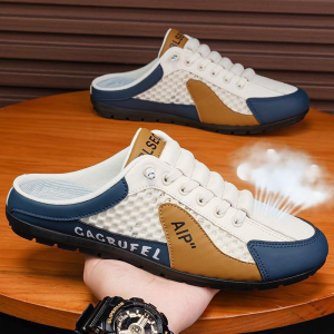 Closed-toe slip-on slippers Mens summer styles Breathable closed-toe slippers Casual slip-ons Youth slip-on sneakers