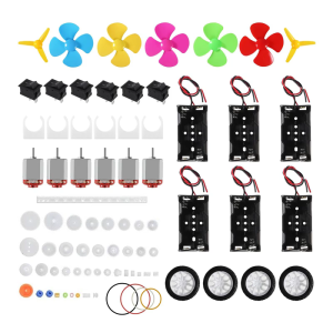 DIY Hobby Motor Set With Plastic Gears Propeller For Science Experiment And Engineering Projects