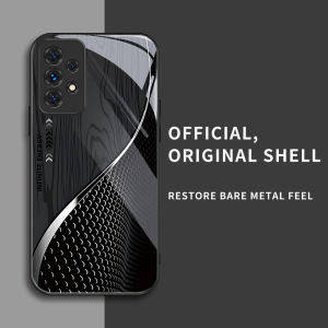 สำหรับ Samsung Galaxy A72 และ Samsung A72 5G เคสศัพท์กันตก ลายไม้สีดำ ทันสมัยและมีเอกลักษณ์