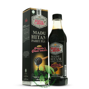 Ratu Lebah Madu Hitam Pahit 470gr - Plus Propolis Daun Insulin Sambiloto - Obat Herbal Diabetes Kolesterol Asam Urat