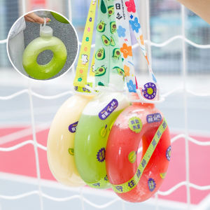 5Pcs 500ml Empty Plastic Bottles Donut Pattern Drink Bottle Reusable Plastic Bottles For Homemade Juices Milk Food Smoothies Tea Grade Bpa Free Christmas New Year Kitchen Party Supplies