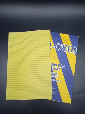 High Quality 80 Sheets Yellow Pad Long Paper (3/5/10 pads)
