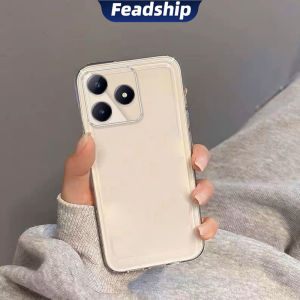 Feadship Case for realme C63 4g REALME C61 realme note 60 60X phone casing Softcase Silicone Protector shockproof Clear Cover new design aesthetic CARTOON CAT with holder TKYYMZJ01