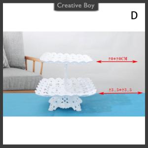 [Creative] 1 2pcs Cake Stand Dishes Cupcake Snacks Plates Three-layer Creative Fruit Basket