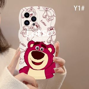 (Lokal Ready) Xinyu Casing hp Realme C53 C51 C55 C33 C35 C31 C30 C30s C21Y C25Y Realme C11 2021 C20 C15 C25 C17 C12 C3 Realme 10 9i 8i 7 Pro Realme 5 Pro 5i 5S 6i Narzo 50A Prime  Clear Wavy Edge Cute Cartoon Lotso Case TPU Phone Case Coverase