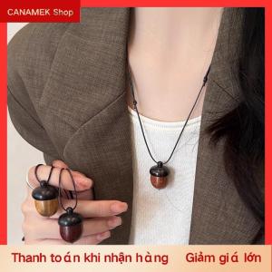 CS Sáng tạo có thể mở ra acorn Mặt dây chuyền dài dây chuyền choker cho phụ nữ người đàn ông thích hợp áo len chuỗi trang sức quà tặng