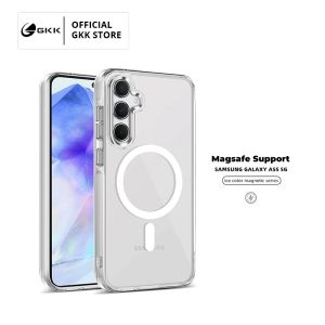 GKK Case Samsung A15 A25 A35 A55 5G Magnetic Wireless Charging Case Anti Menguning