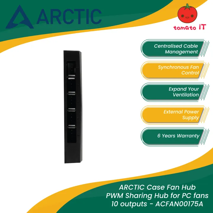 Arctic%20Case%20Fan%20Hub%2010%20Port%20PWM%20Fan%20Hub%20with%20SATA%20Power%20%5BCentralized%20Cable%20Management%5D%20-%20ACFAN00175A%20-%20Image%202