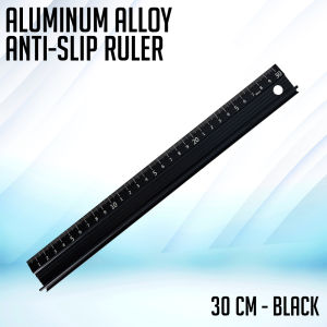 SaleZone - Aluminum Alloy Ruler Anti-Skid Design Black (20cm/30cm/45cm)
