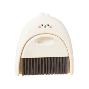 WENTIVV Handheld Small Broom Dustpan Set Cartoon Cute Keyboard Cleaning Brush Set Practical Easy Cleaning Mini Dust Pans with Brush  Garbage