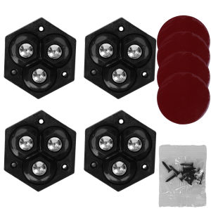 YESPERY 4Pcs Furniture Casters 360° Easy Moving Steel Ball Wheels Universal Pulley Household Mobile Base Accessories