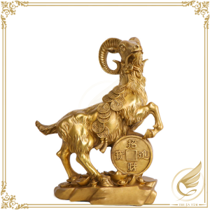 Tượng Dê Ngậm Xâu Tài Lộc Tượng Dê Phong Thủy Bằng Đồng Tượng Tuổi Mùi Mười Hai Con Giáp - Đồ Đồng Thuận Tâm