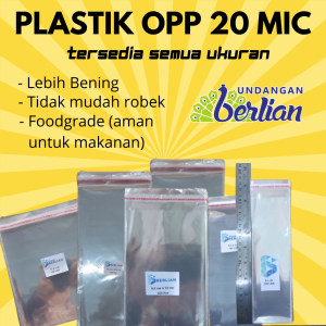 (100 LEMBAR) Plastik OPP 19X275 Cm 20 Mikron / Plastik Opp Plastik Kemasan