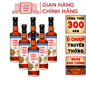 [TẶNG nước tương 125ml] Thùng 6 chai nước mắm nhỉ xuất khẩu nhãn xanh Làng Chài Xưa 500ml vị dịu nhẹ