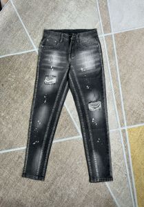 Quần bò Jean nam dài XÁM đậm vệt rách cá tính phong cách 2024 chất jean co giãn tốt chuẩn form bền đẹp giá tốt