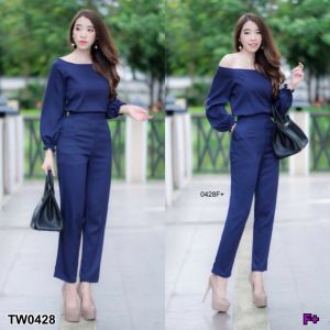 P0428 เซตปาดไหล่ กางเกงขายาว