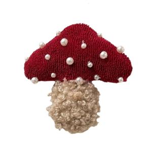 Children Hairpins Hair Clip Pearls Hair Tie for Kid Stage Studded Pearls Mushroom 2000s Girls Headdress