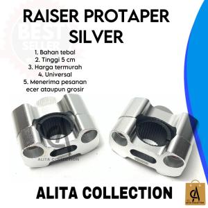 RAISER PENINGGI STANG WARNA SILVER ROADRACE UNIVERSAL HARGA MURAH BARANG BERKUALITAS PROMO DISKON TERLARIS