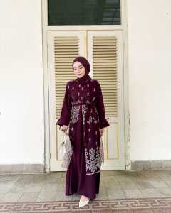 Alexa Dress Gamis Wanita Terbaru Bahan Ceruty Babydoll Mix Brukat dress pesta kondangan terbaru