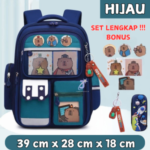 TAS RANSEL ANAK SEKOLAH TK SD TAS SEKOLAH LAKI LAKI WATERPROOF FREE GANTUNGAN DAN KOTAK PENSIL