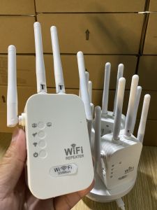Kích sóng Wifi 4 râu kiểu mới 2024 tốc độ truyền sóng tối đa 300Mbps - Thu sóng wifi băng tần 2.4Ghz 1 cổng LAN và 1 cổng WAN kết nối tối đa 10 thiết bị phát ra wifi mới độc lập có băng tầng 2.4Ghz Wifi 6(802.11ax) Wifi 6(802.11ac)