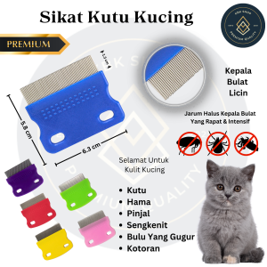 Sikat Kutu Kucing Rapat Besi Sisir Cat Lice Comb Flea Tick Pin Comb 猫梳子跳蚤