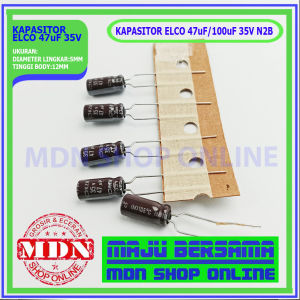 Kapasitor ELCO 47uF/100uF 35V N2B jual per 20 pcs