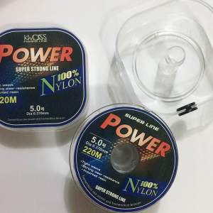 Cước câu tàng hình Power với 100% Nylon làm trục làm thẻo 220m