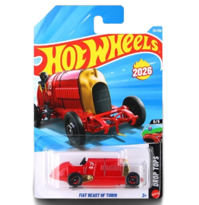 Mô Hình Xe Hot Wheels Fiat Beast of Turin Red Chính Hãng
