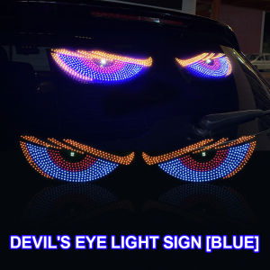 1 คู่ รถบรรทุกไฟตาปีศาจ USB Multi-Mode Dynamic Demon Eye Light (สัมผัส + แอนิเมชัน) สําหรับรถบรรทุก