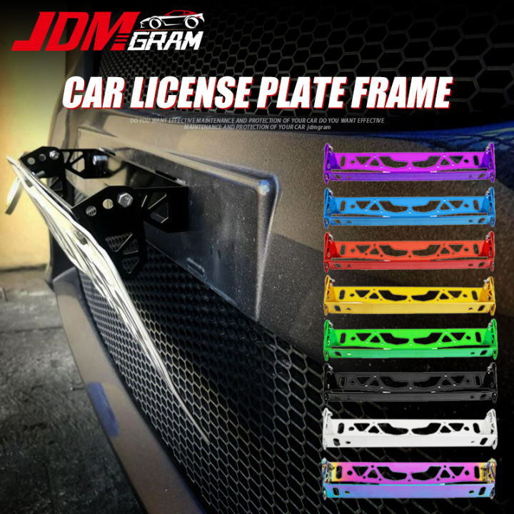JDMGRAM Universal Car License Plate Frame Holder Aluminum Auto Number