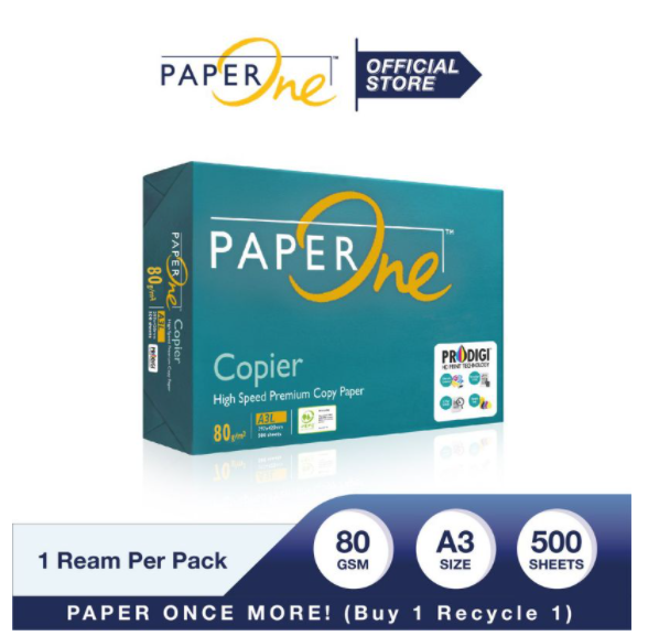 Paper One A3 Paper 500 sheets 70/80gsm - PER REAM | Lazada