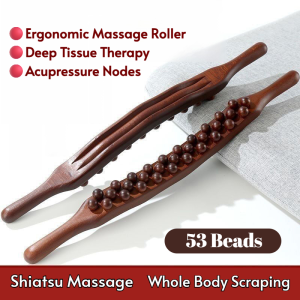 Ergonomic Massage Roller Deep Tissue Therapy Acupressure Nodes 53-Point Ergonomic Massage Roller Deep Tissue Therapy Stick Non-Slip Acupressure Nodes Portable Muscle Pain Relief for Back Neck Legs Sports Recovery