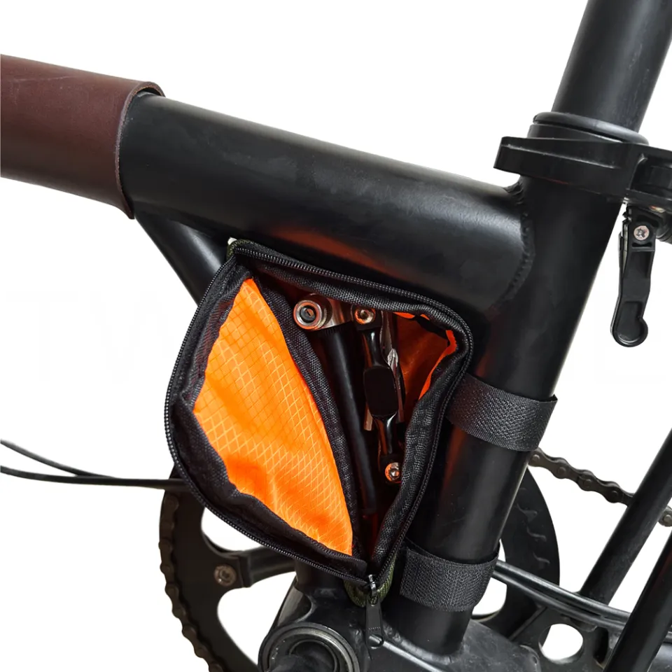 TWTOPSE Bicycle Bike Triangle Bag For Brompton Folding Bike Tool Storage  Bag Fit Tire Repair Tool Hidden Bags Nylon 1050D ﻿