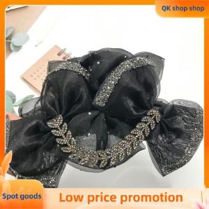 ✨QK shop✨ Exquisite Elegant Sweet Mesh Bow Hair Clip Womens After Brain Hairpin Headwear Accessories Gifts