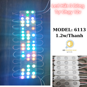 Led Hắt Bảng Hiệu 3 Bóng 6313(1.5w) / 6113(1.2w) Chống Nước Chạy Đuổi Tự Động 12v Sử dụng cho bảng hiệu